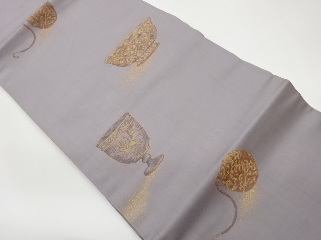 手鞠に器模様織出し名古屋帯